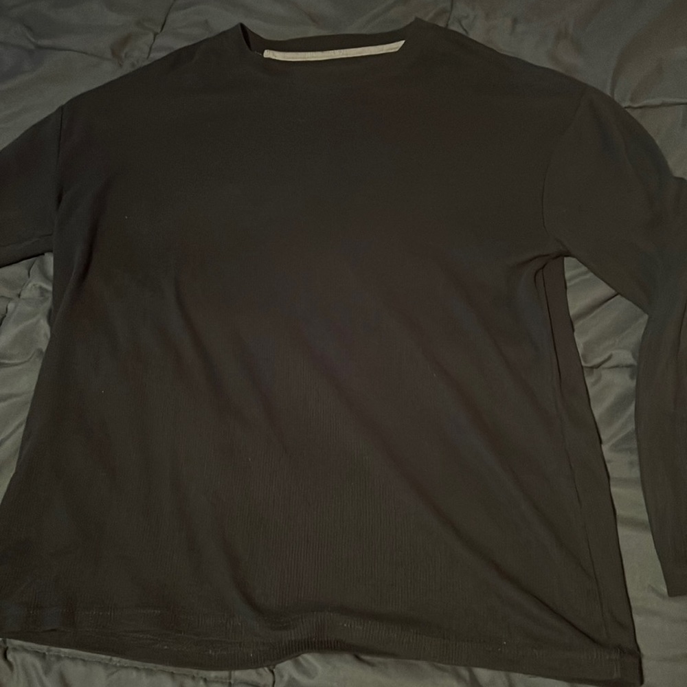 IZOD men longlseeve sleepwear shirt black size large